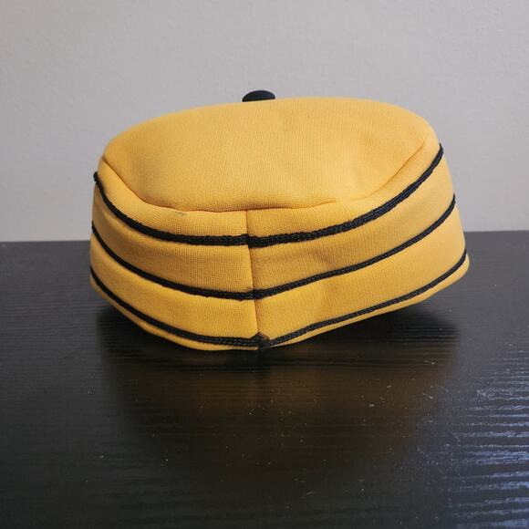 Purdue University Vintage Trucker Black Gold Flat Top Captain Hat Rare 3 Stripe - Picture 4 of 6